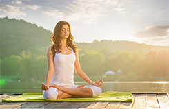 woman meditating